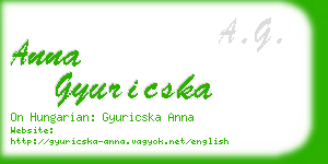 anna gyuricska business card